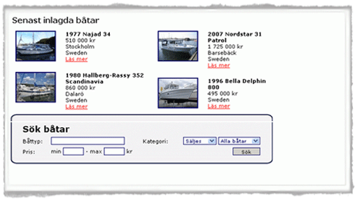 Annonser från båtmarknaden på hamnen.se