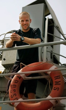 Sjömannen Stefan Åkerberg ingår i besättningen på HMS Trossö