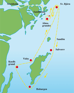 Karta Offshore Race bansträckning