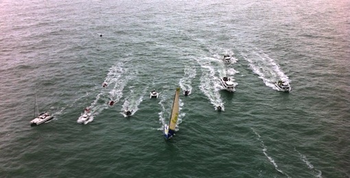 Francois Gabart vinner Vendée Globe 2013.